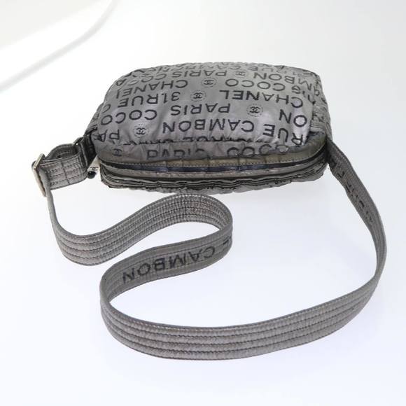 CHANEL Unlimited Shoulder Bag Nylon Silver CC Auth bs7961 - Picture 8 of 16